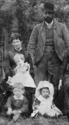 Crawford Kier & family at James Ferguson's Ayr Cottage, Parkville, Melbourne, 1st Jan 1888.